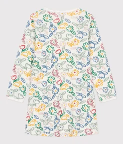 Petit Bateau Schlafanzüge, Nachthemden*Kinder-Nachthemd aus Baumwolle mit Blumenmotiv weiss MARSHMALLOW/weiss MULTICO