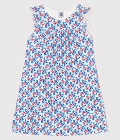 Petit Bateau Schlafanzüge, Nachthemden*Kinder-Nachthemd aus Baumwolle und Lyocell mit Blumenmotiv weiss MARSHMALLOW/weiss MULTICO