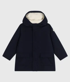 Petit Bateau Mäntel, Jacken, Regenjacken*Kinder-Parka halblang und einfarbig blau SMOKING