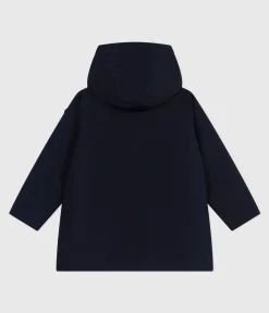 Petit Bateau Mäntel, Jacken, Regenjacken*Kinder-Parka halblang und einfarbig blau SMOKING