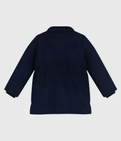 Petit Bateau Mäntel, Jacken, Regenjacken*Kinder-Parka halblang und einfarbig blau SMOKING
