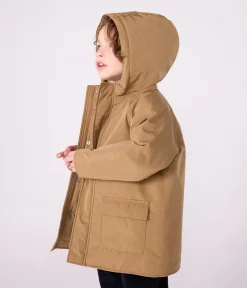 Petit Bateau Mäntel, Jacken, Regenjacken*Kinder-Parka halblang und einfarbig braun ROCHE