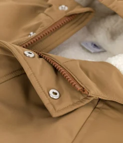 Petit Bateau Mäntel, Jacken, Regenjacken*Kinder-Parka halblang und einfarbig braun ROCHE