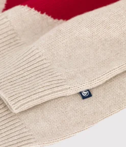 Petit Bateau Sweatshirts, Pullover, Cardigans*Kinder-Pullover aus Wolle und Baumwolle für Mädchen AVALANCHE/ ROT