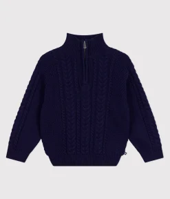 Petit Bateau Sweatshirts, Pullover, Cardigans*Kinder-Pullover mit Stehkragen aus einfarbiger Baumwolle SOIR