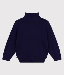 Petit Bateau Sweatshirts, Pullover, Cardigans*Kinder-Pullover mit Stehkragen aus einfarbiger Baumwolle SOIR