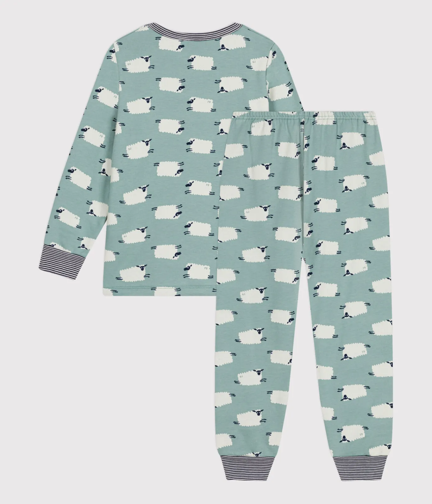 Petit Bateau Schlafanzüge, Pyjamas|Schlafanzüge, Nachthemden*Kinder-Pyjama aus aufgerautem Molton mit Schafen PAUL/ MULTICO