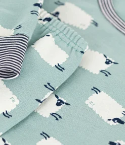 Petit Bateau Schlafanzüge, Pyjamas|Schlafanzüge, Nachthemden*Kinder-Pyjama aus aufgerautem Molton mit Schafen PAUL/ MULTICO