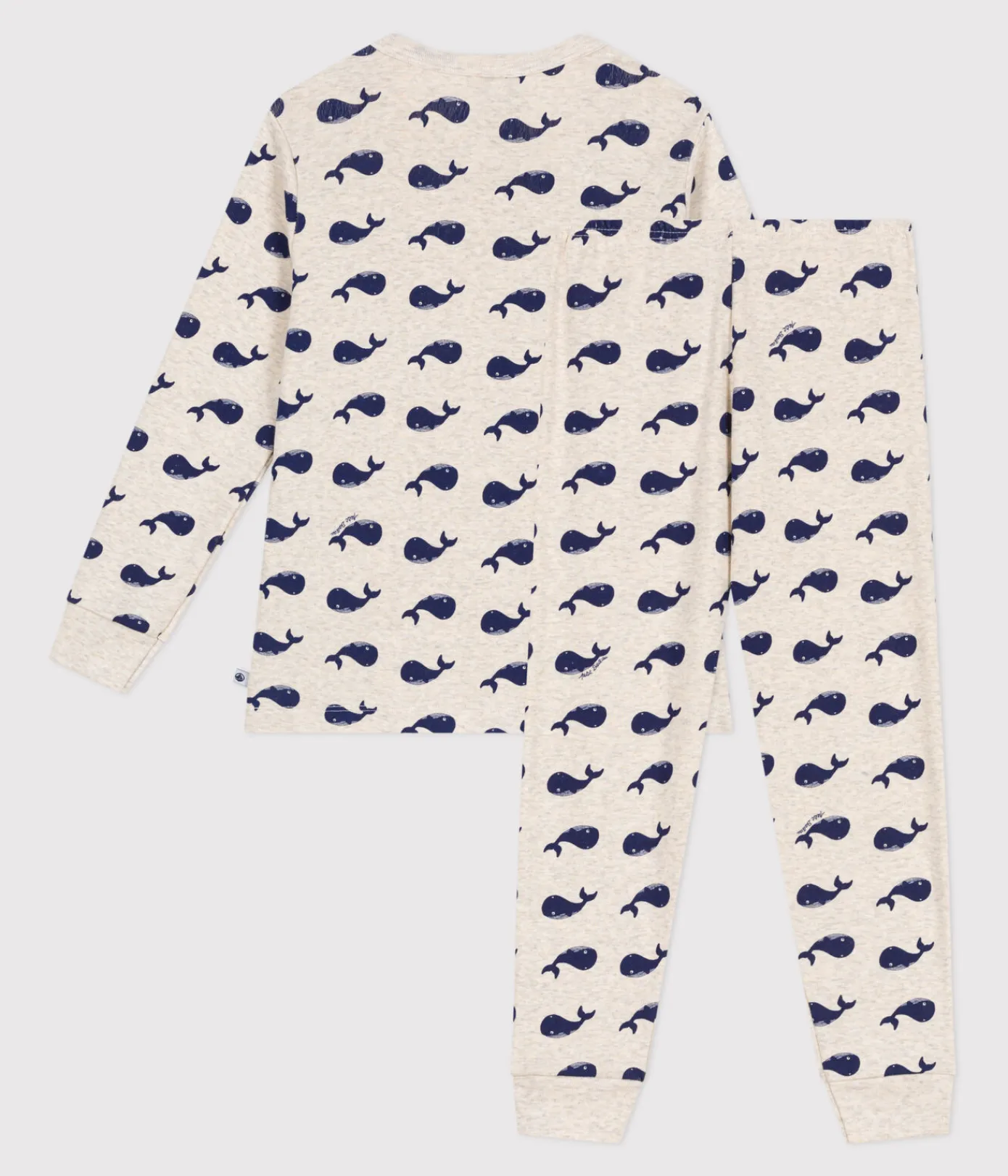 Petit Bateau Schlafanzüge, Pyjamas*Kinder-Pyjama aus Baumwolle mit Walmotiv beige MONTELIMAR/blau MEDIEVAL