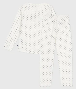 Petit Bateau Schlafanzüge, Nachthemden*Kinder-Pyjama aus Baumwolle mit Pünktchenmuster blau MARSHMALLOW/ SOIR