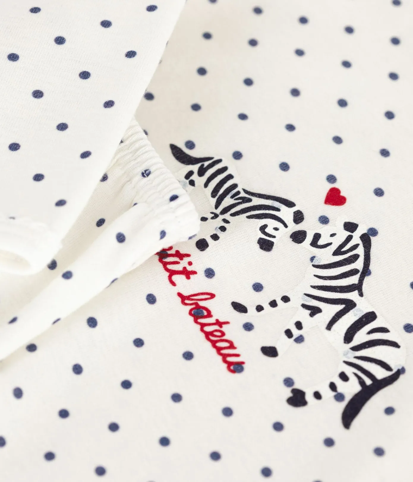Petit Bateau Schlafanzüge, Nachthemden*Kinder-Pyjama aus Baumwolle mit Pünktchenmuster blau MARSHMALLOW/ SOIR