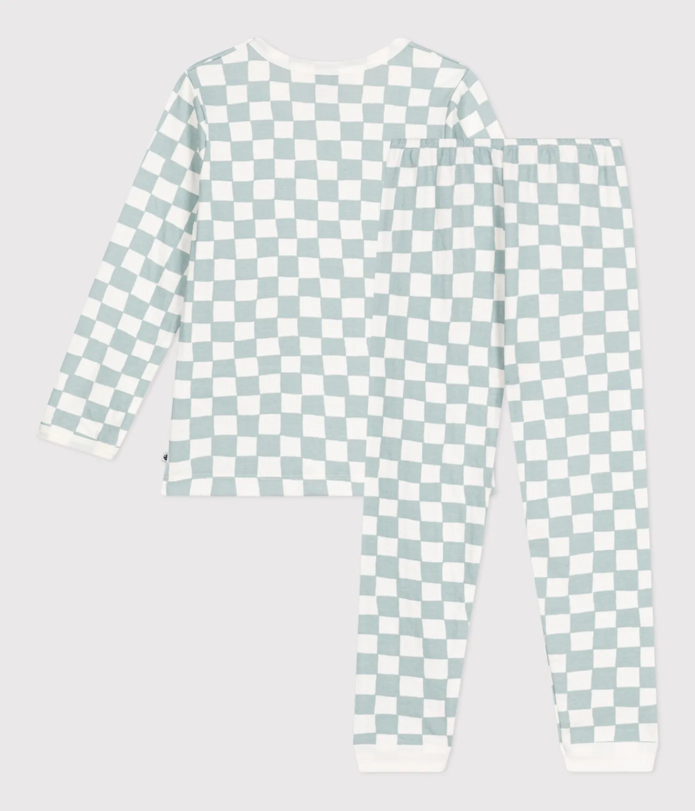Petit Bateau Schlafanzüge, Pyjamas|Schlafanzüge, Nachthemden*Kinder-Pyjama aus Baumwolle mit Schachbrettmuster MARSHMALLOW/ PAUL