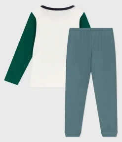 Petit Bateau Schlafanzüge, Pyjamas*Kinder-Pyjama aus Baumwolle in zwei Farben grau GOBELIN/ MULTICO