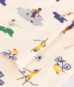 Petit Bateau Schlafanzüge, Pyjamas|Schlafanzüge, Nachthemden*Kinder-Pyjama aus Baumwolle mit Sportmotiven weiss AVALANCHE/ MULTICO