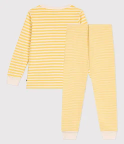 Petit Bateau Schlafanzüge, Pyjamas|Schlafanzüge, Nachthemden*Kinder-Pyjama aus Doppeljersey mit Streifen ORGE/ AVALANCHE