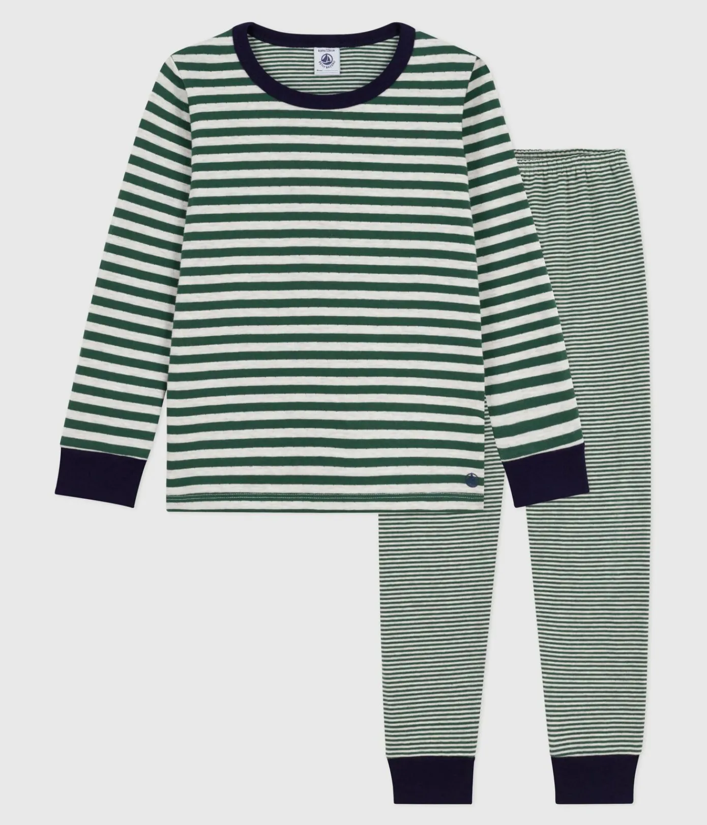 Petit Bateau Schlafanzüge, Pyjamas*Kinder-Pyjama aus Doppeljersey mit Streifen WILLOW/ MONTELIMAR