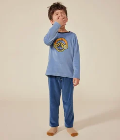 Petit Bateau Schlafanzüge, Pyjamas|Schlafanzüge, Nachthemden*Kinder-Pyjama aus einfarbigem Nicki INCOGNITO/ BEACH