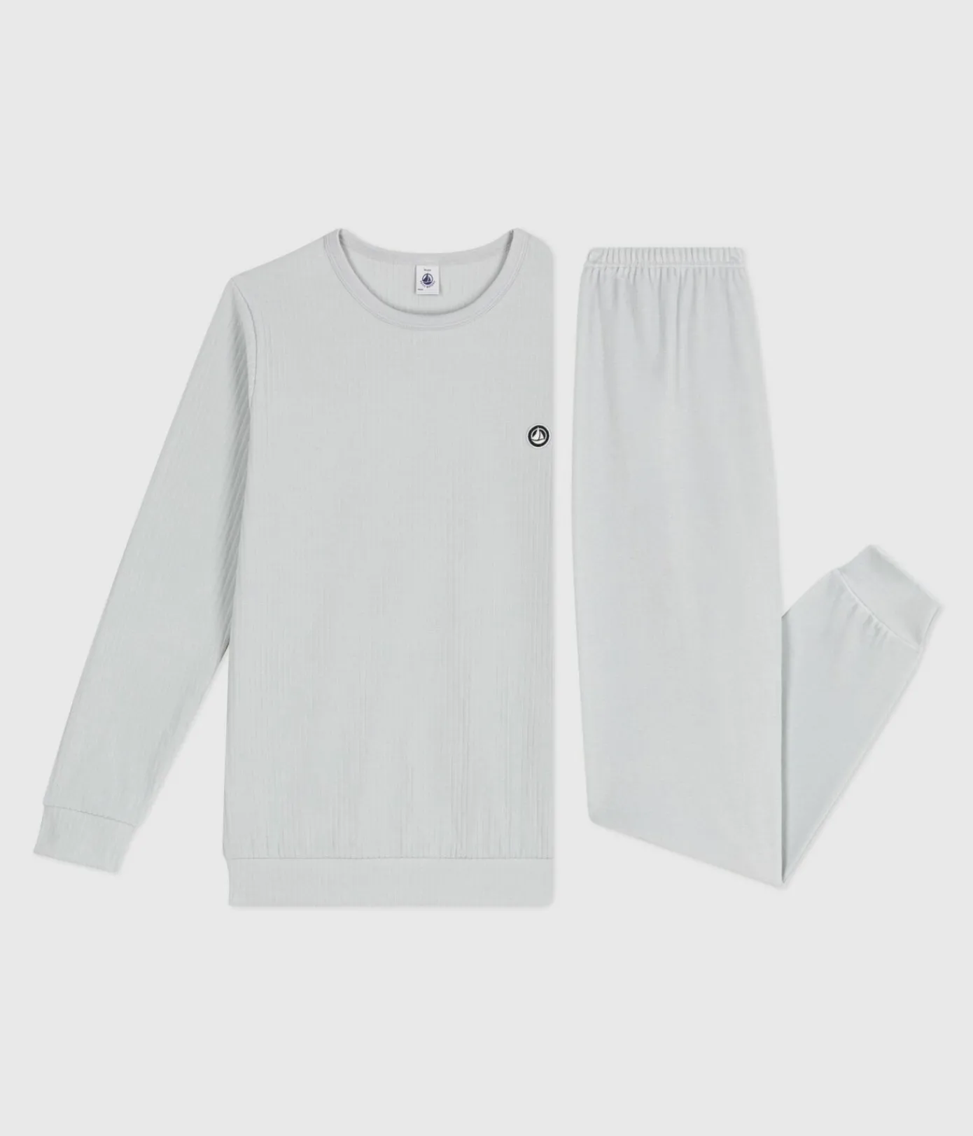 Petit Bateau Herren|Schlafanzüge, Pyjamas*Kinder-Pyjama aus einfarbigem Nicki CO2
