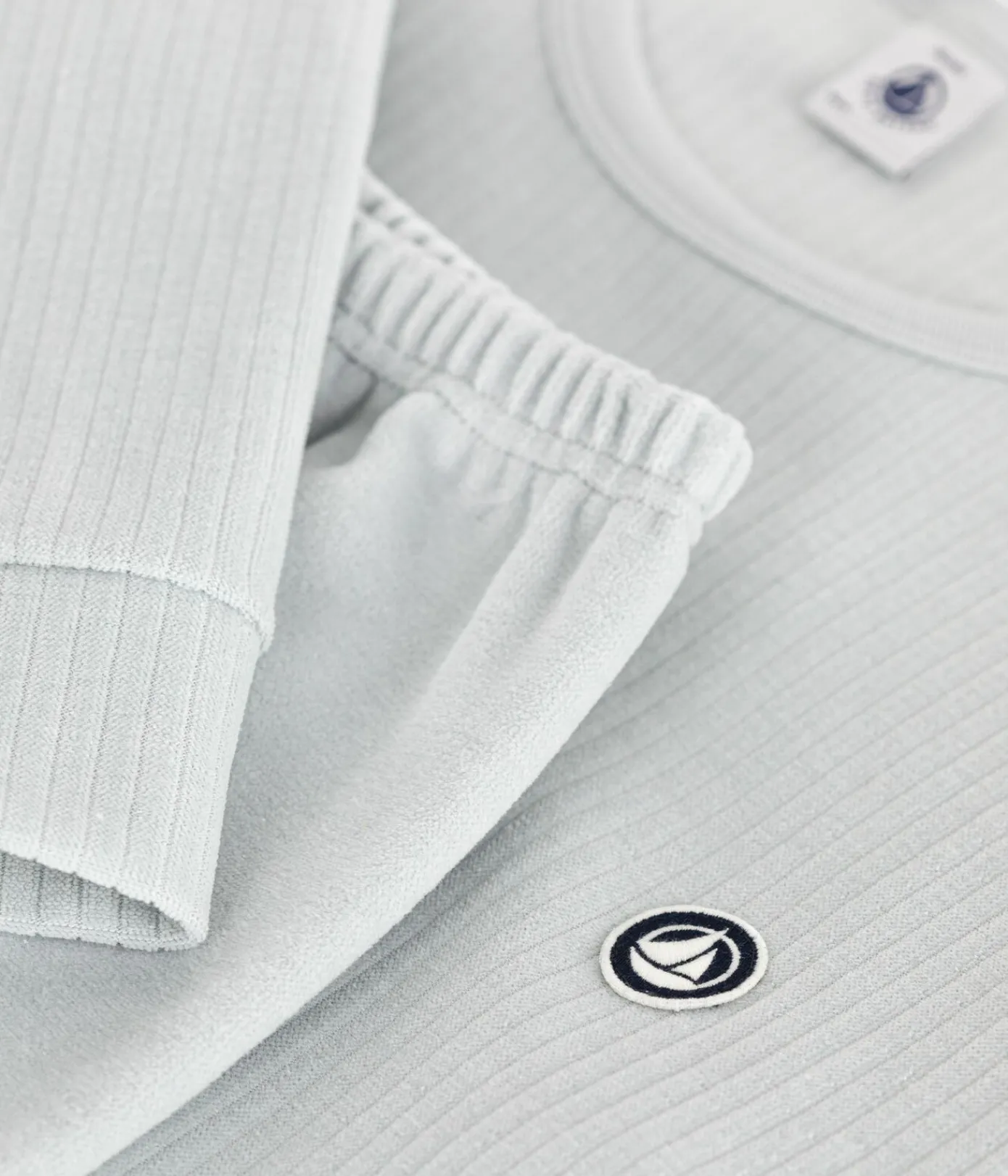 Petit Bateau Herren|Schlafanzüge, Pyjamas*Kinder-Pyjama aus einfarbigem Nicki CO2