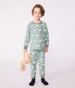 Petit Bateau Schlafanzüge, Pyjamas*Kinder-Pyjama aus Molton mit Bärmotiv SAULE/ MULTICO