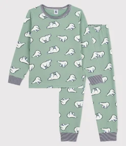 Petit Bateau Schlafanzüge, Pyjamas*Kinder-Pyjama aus Molton mit Bärmotiv SAULE/ MULTICO