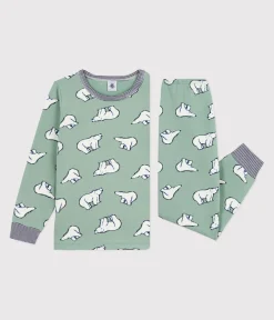 Petit Bateau Schlafanzüge, Pyjamas*Kinder-Pyjama aus Molton mit Bärmotiv SAULE/ MULTICO