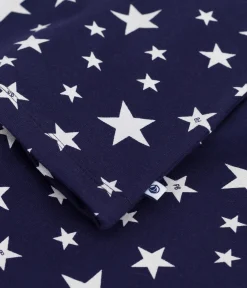 Petit Bateau Schlafanzüge, Pyjamas|Schlafanzüge, Nachthemden*Kinder-Pyjama aus Molton mit Stern-Motiv blau SOIR/ MARSHMALLOW