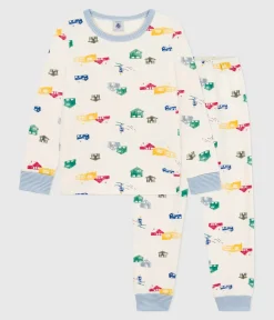 Petit Bateau Schlafanzüge, Pyjamas|Schlafanzüge, Nachthemden*Kinder-Pyjama aus Molton mit Chalet-Motiven MILK/ MULTICO