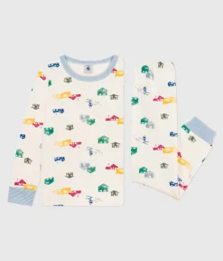 Petit Bateau Schlafanzüge, Pyjamas|Schlafanzüge, Nachthemden*Kinder-Pyjama aus Molton mit Chalet-Motiven MILK/ MULTICO