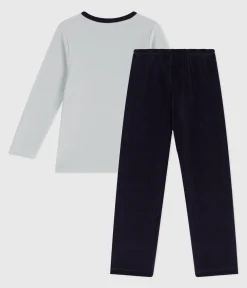 Petit Bateau Schlafanzüge, Pyjamas*Kinder-Pyjama aus Nicki SOIR/ CO2
