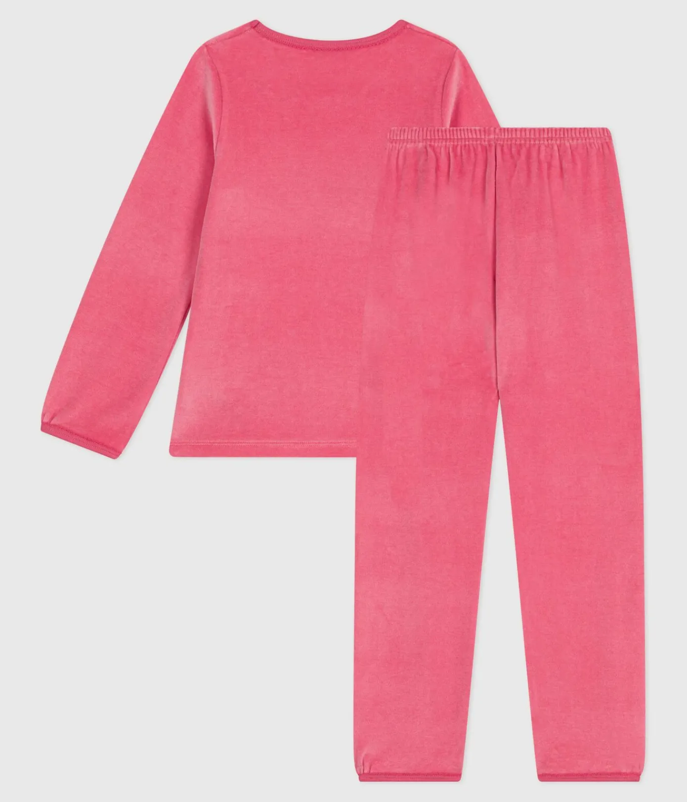 Petit Bateau Schlafanzüge, Nachthemden*Kinder-Pyjama aus Nicki rosa PEONIA