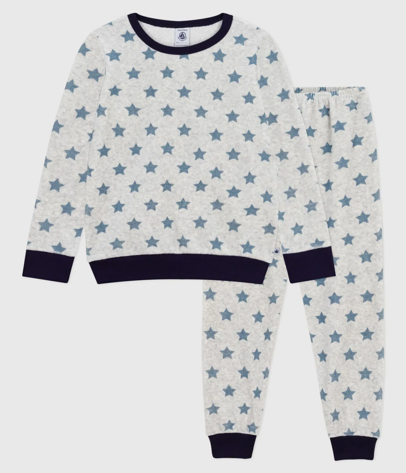 Petit Bateau Schlafanzüge, Pyjamas*Kinder-Pyjama aus Nicki mit Sternmotiv BELUGA/ ADRIATIC