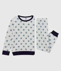 Petit Bateau Schlafanzüge, Pyjamas*Kinder-Pyjama aus Nicki mit Sternmotiv BELUGA/ ADRIATIC