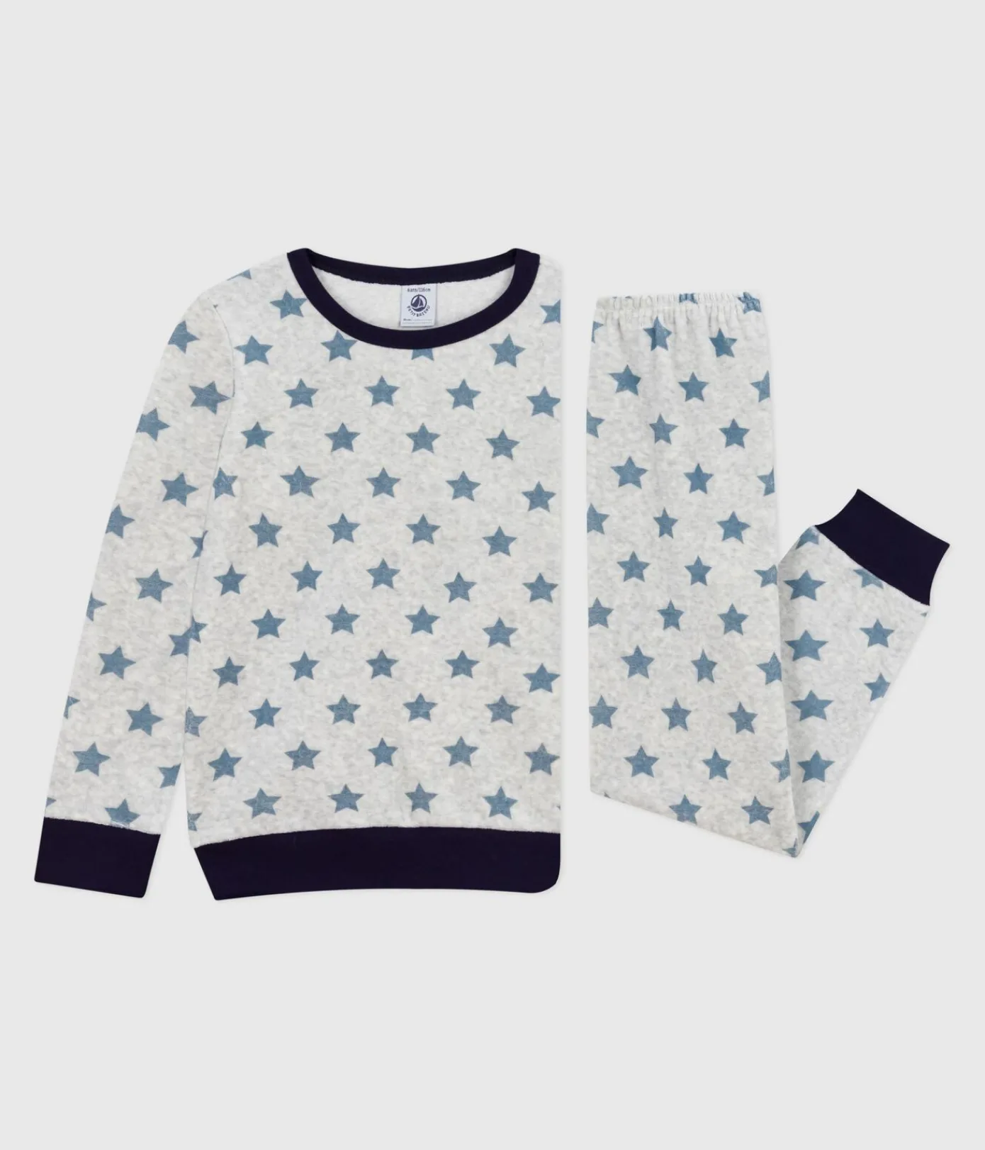 Petit Bateau Schlafanzüge, Pyjamas*Kinder-Pyjama aus Nicki mit Sternmotiv BELUGA/ ADRIATIC