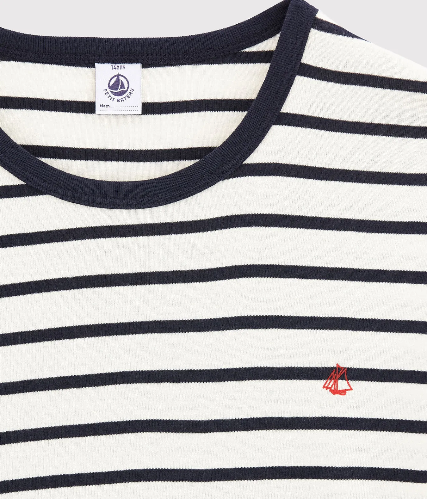 Petit Bateau Herren|Schlafanzüge, Pyjamas*Kinderpyjama aus Rippstrick mit Matrosenstreifen weiss MARSHMALLOW/blau SMOKING
