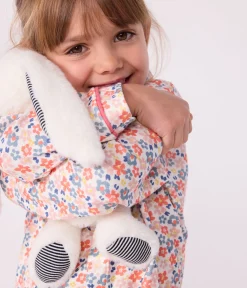 Petit Bateau Schlafanzüge, Nachthemden*Kinder-Pyjama mit Knopfverschluss aus bedruckter Baumwolle weiss MARSHMALLOW/weiss MULTICO