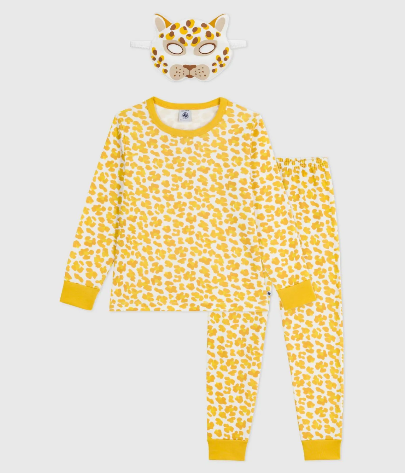 Petit Bateau Schlafanzüge, Pyjamas|Schlafanzüge, Nachthemden*Kinder-Pyjama zum Verkleiden aus Baumwolle mit Leoparden-Motiv weiss MARSHMALLOW/weiss MULTICO