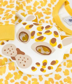 Petit Bateau Schlafanzüge, Pyjamas|Schlafanzüge, Nachthemden*Kinder-Pyjama zum Verkleiden aus Baumwolle mit Leoparden-Motiv weiss MARSHMALLOW/weiss MULTICO