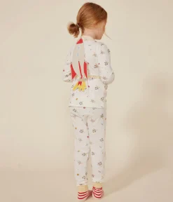 Petit Bateau Schlafanzüge, Pyjamas|Schlafanzüge, Nachthemden*Kinder-Pyjama zum Verkleiden aus Baumwolle mit Raumfahrtmotiven weiss MARSHMALLOW/weiss MULTICO