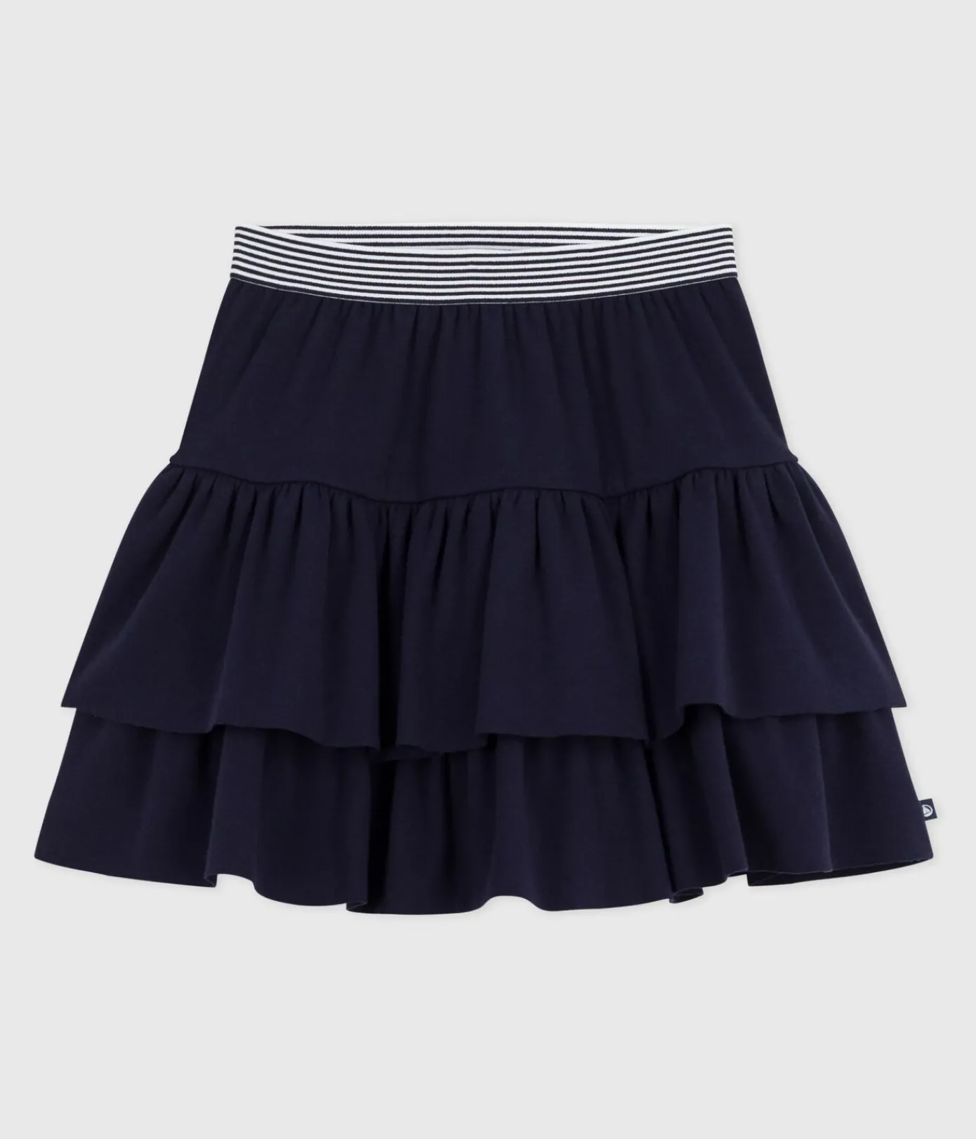 Petit Bateau Kleider, Röcke*Kinder-Rock aus einfarbiger Baumwolle blau SMOKING