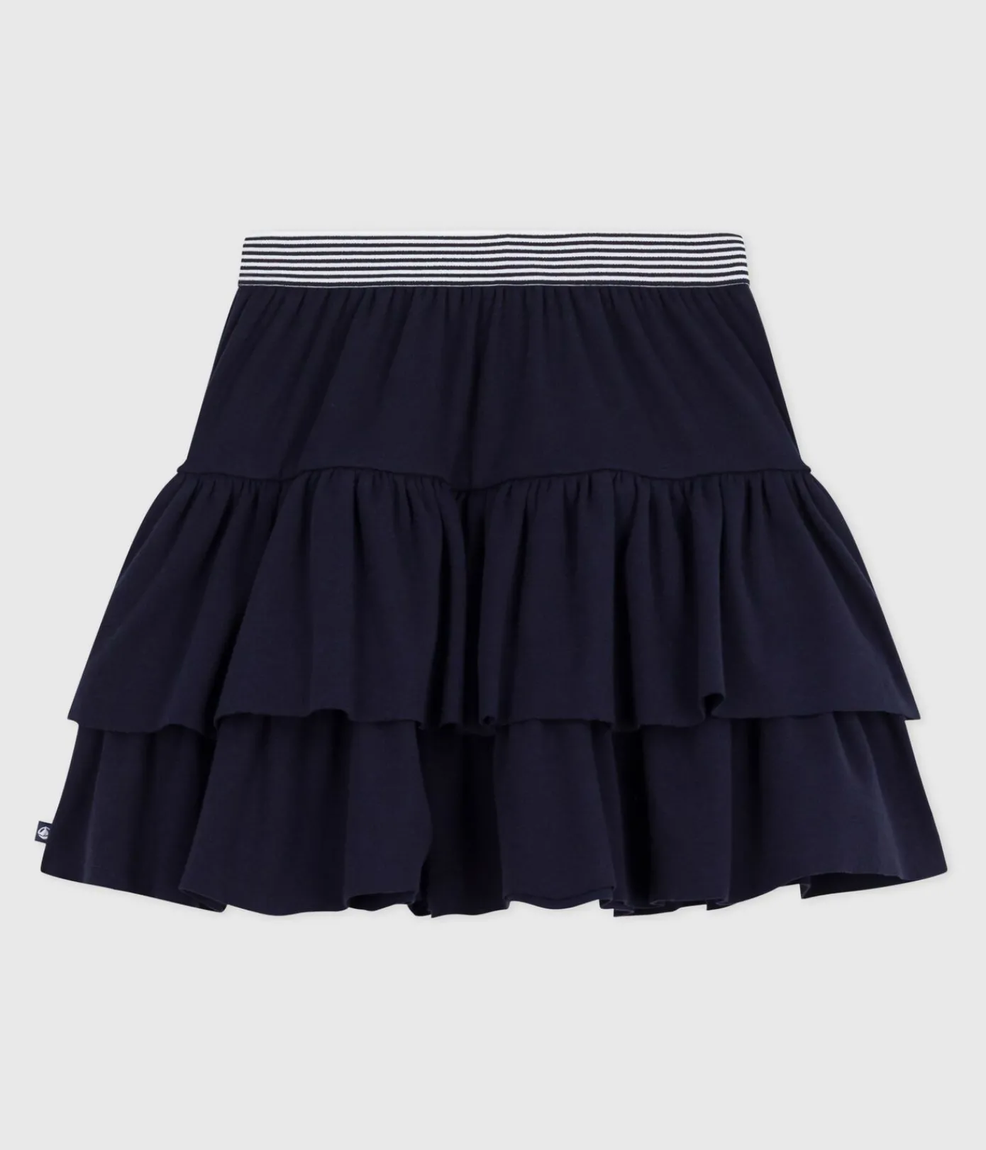 Petit Bateau Kleider, Röcke*Kinder-Rock aus einfarbiger Baumwolle blau SMOKING