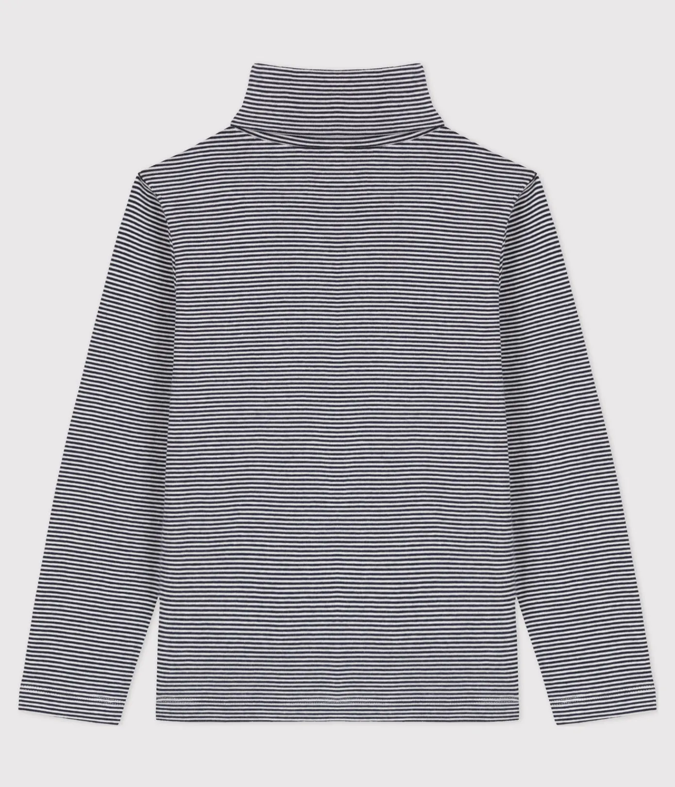 Petit Bateau T-Shirts, Poloshirts, Hemden|T-Shirts, Tops, Oberteile*Kinder-Rollkragenshirt aus Baumwolle für Mädchen und Jungen blau SMOKING/weiss MARSHMALLOW