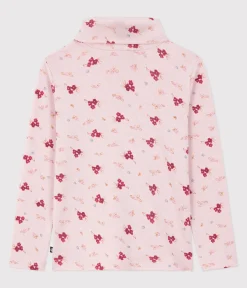 Petit Bateau T-Shirts, Tops, Oberteile*Kinder-Rollkragenshirt aus bedruckter Baumwolle rosa JOLI/weiss MULTICO