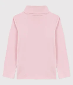 Petit Bateau T-Shirts, Tops, Oberteile*Kinder-Rollkragenshirt aus einfarbiger Baumwolle rosa JOLI