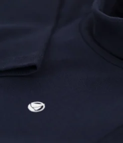 Petit Bateau T-Shirts, Poloshirts, Hemden|T-Shirts, Tops, Oberteile*Kinder-Rollkragenshirt aus Baumwolle blau SMOKING
