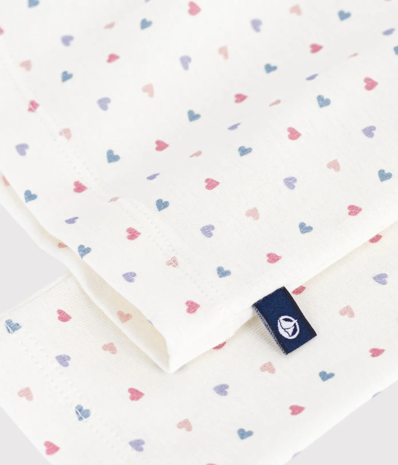 Petit Bateau T-Shirts, Tops, Oberteile*Kinder-Rollkragenshirt aus bedruckter Baumwolle weiss MARSHMALLOW/weiss MULTICO