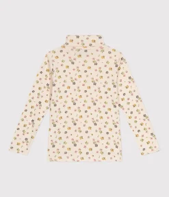 Petit Bateau T-Shirts, Tops, Oberteile*Kinder-Rollkragenshirt für Mädchen weiss AVALANCHE/ MULTICO