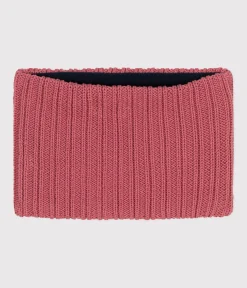 Petit Bateau Accessoires, Mützen, Caps*Kinder-Schlauchschal aus Strick mit Fleece-Futter rosa ROSEWOOD