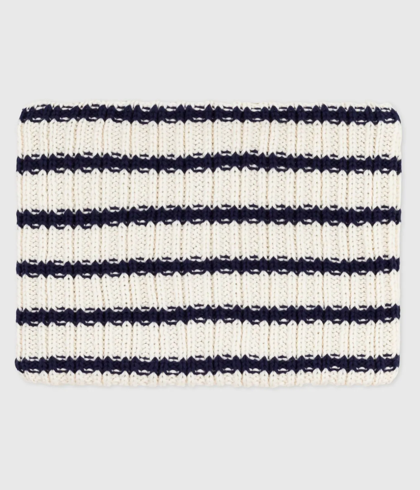 Petit Bateau Accessoires, Mützen, Caps*Kinder-Schlauchschal mit Streifen aus Strick mit Fleece-Futter blau MARSHMALLOW/ SOIR