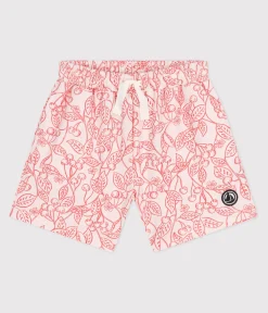 Petit Bateau Shorts, Hosen, Leggings*Kinder-Shorts aus bedruckter Baumwolle rosa FLEUR/ SPI